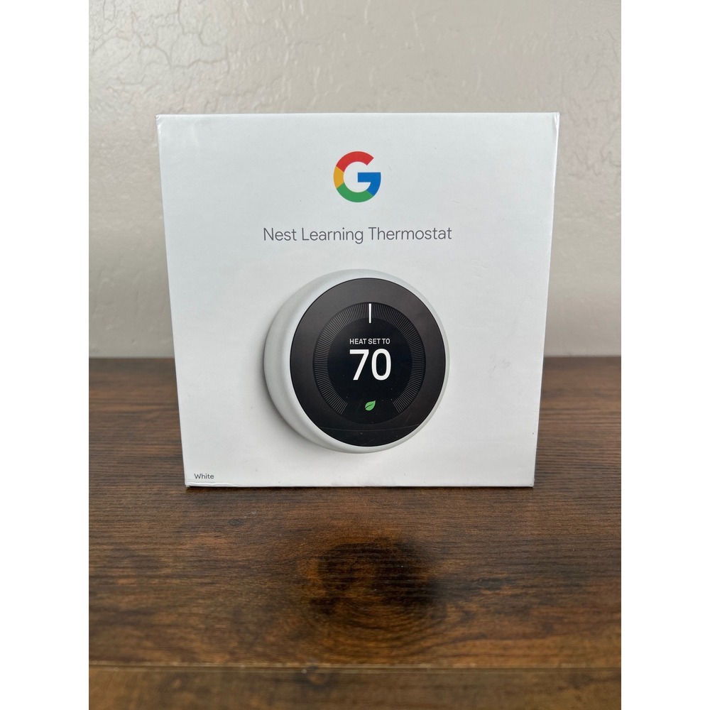 Google Nest Learning Thermostat 3rd Generation White T3017US Smart Home NEW
